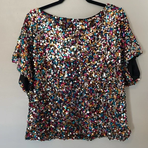 Multi Color Sequin Top - Picture 4 of 5